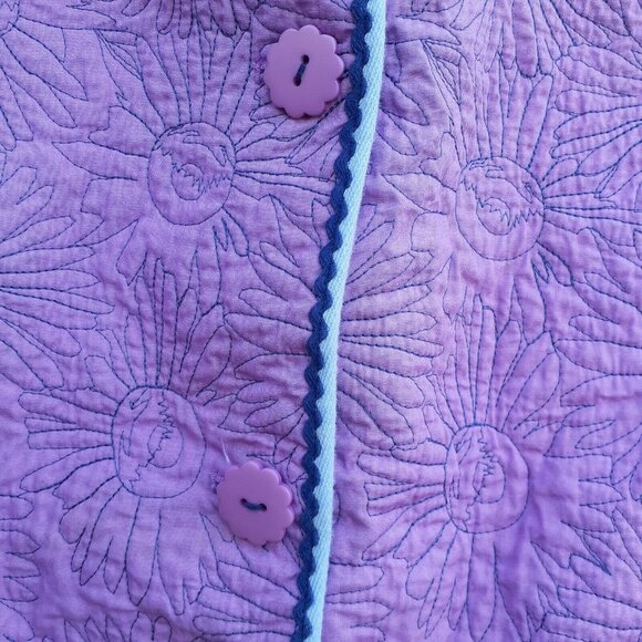 Susan Graver Jacket Quilted  Button Front Jacket - Picture 4 of 5